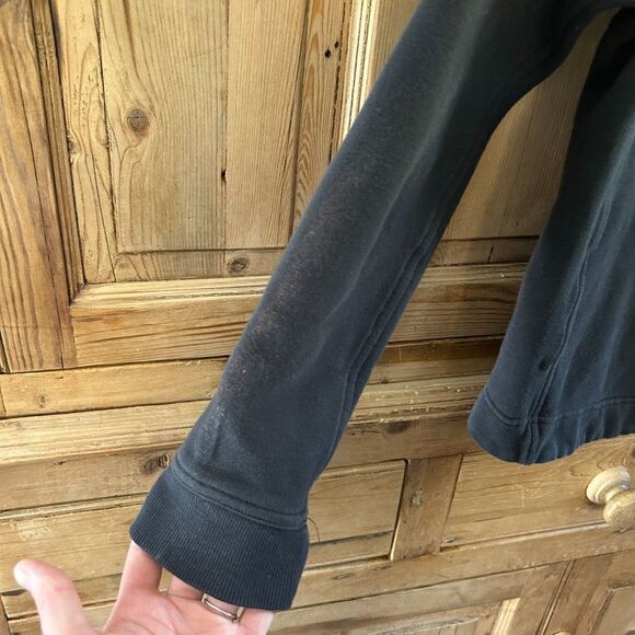 Lululemon 6‎ (?) Black Full Zip Sweater Sweatershirt Pockets - Slight Flaws - Picture 9 of 12